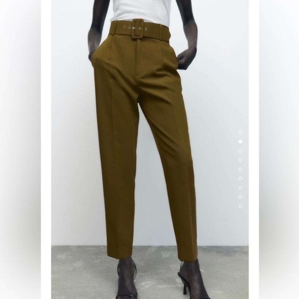 ZARA PANTS FABRIC-COVERED BELT